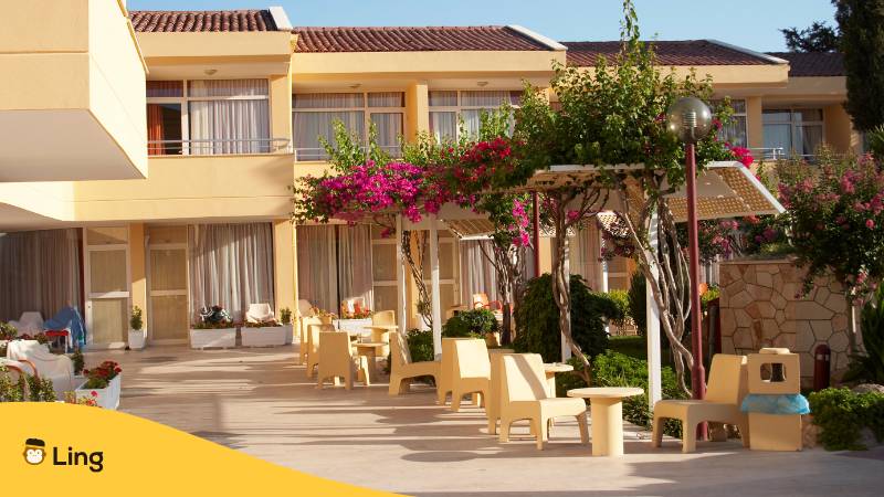 Außenbereich Eines Türkischen Hotels