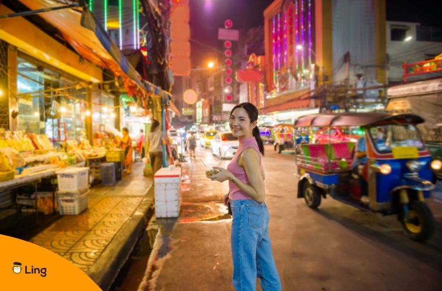 Girl In The Street In Chinatown, Bangkok