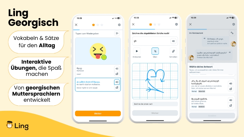 Georgisch Lernen Mit Ling App