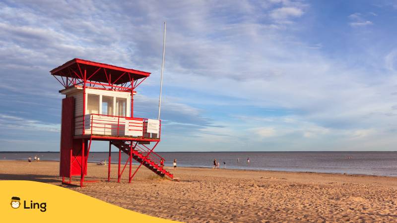 Strand Von Pärnu In Estland