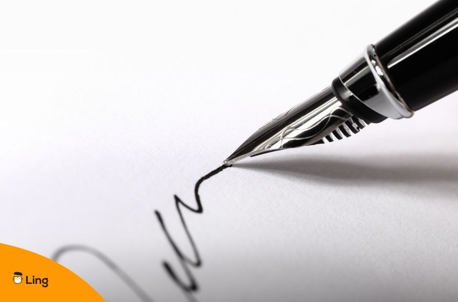 A Fountain Pen Writing