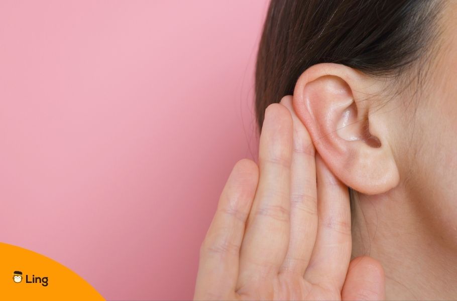 Hand Behind Ear As If Listening