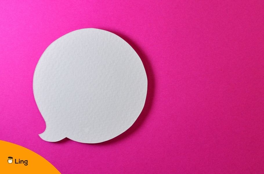 Speech Bubble On Pink Background