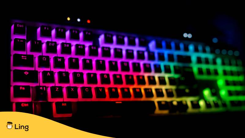 Bunt Leuchtende Gamer Tastatur
