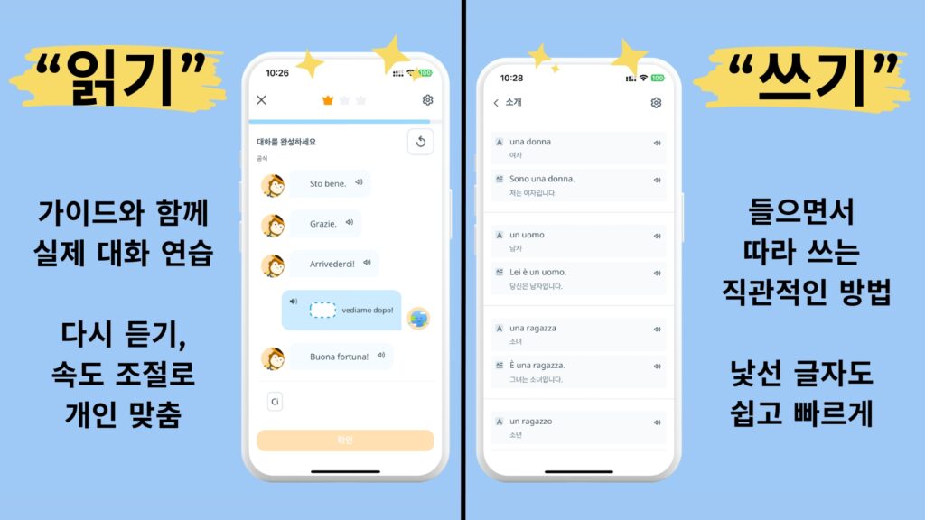 Ling App Image 듀오링고 이탈리아어 읽기 2