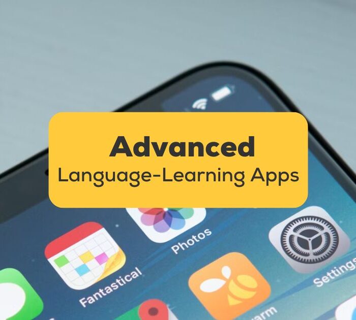 Smartphone with apps - Advanced language learning apps