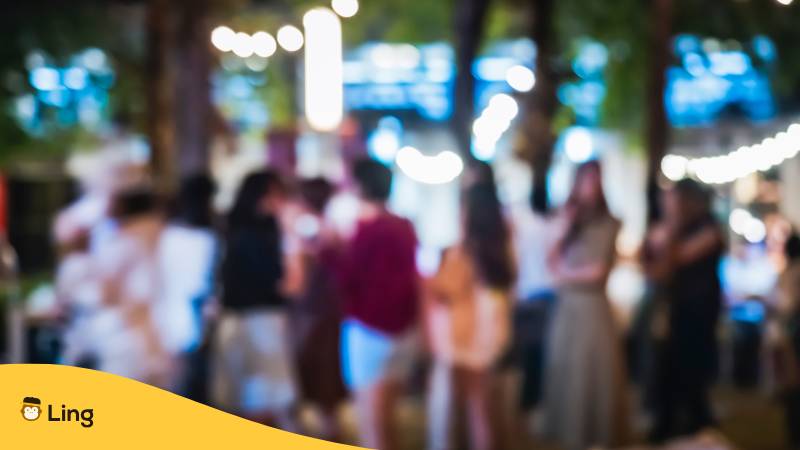 Verschwommenes Bild Eines Festes In Der Türkei