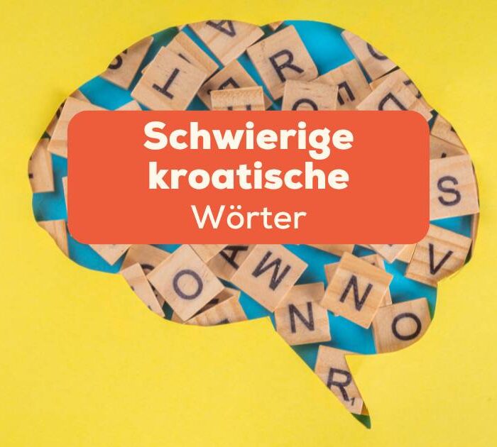 Legasthenie und Dysgraphie Konzept. Lerne schwierige kroatische Wörter und erweitere dein Wortschatz mit Ling