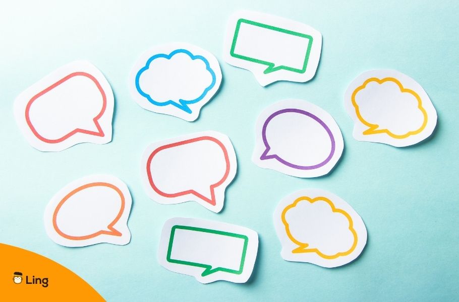 Many Speech Bubbles Made Of Paper