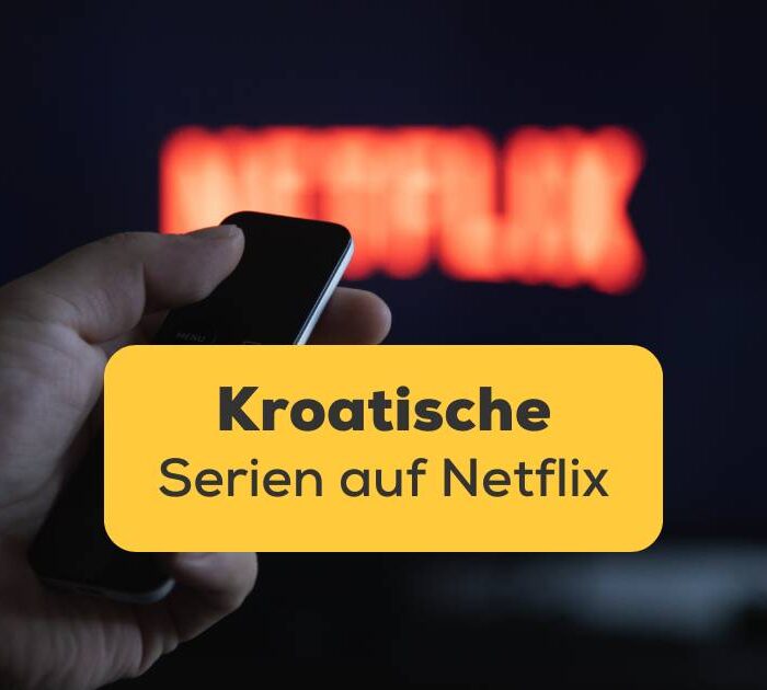 Person schaltet Netflix an. Nutze kroatische Serien auf Netflix, um die Sprache zu lernen!