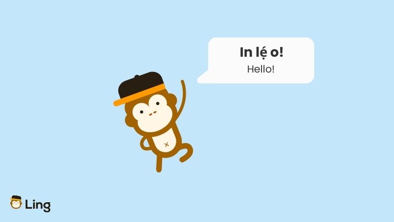 The Ling Mascot, A Monkey, Saying &Quot;In Lẹ́ O!&Quot; Which Is &Quot;Hello&Quot; In Yoruba