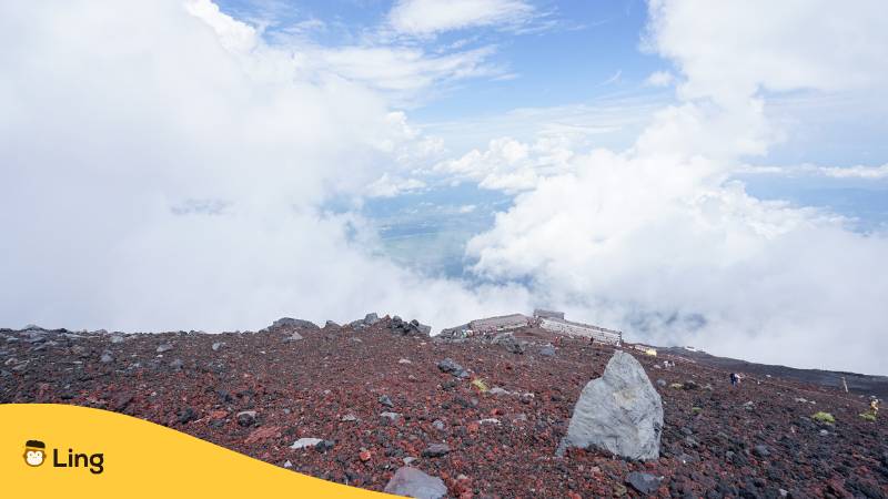 Blick Vom Gipfel Des Mount Fuji