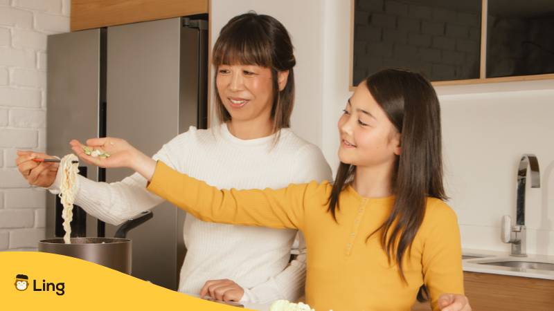 Mutter Kocht Zusammen Mit Tochter