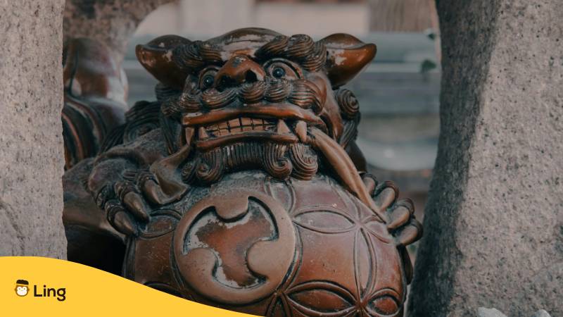 Shisa Löwen-Statue In Japan