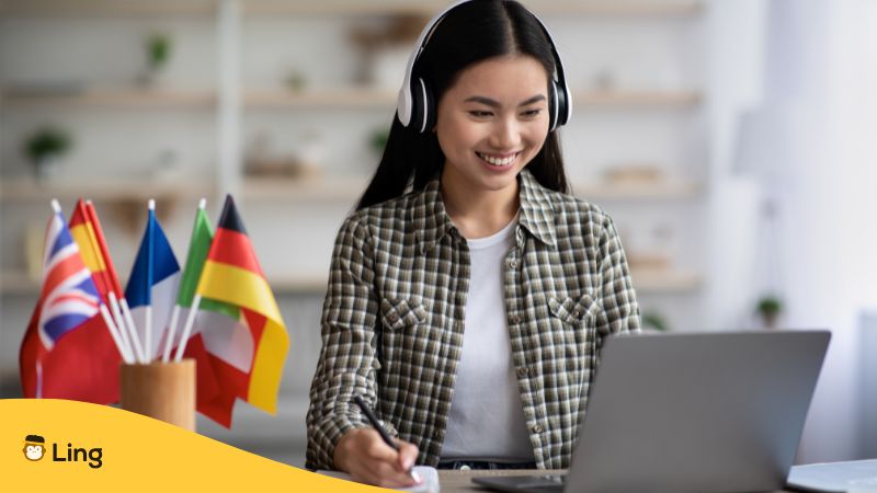 A Girl Is Learning Icelandic Online Out Of Passion