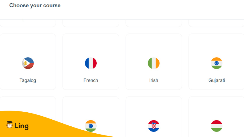 Screenshot Of Ling's Language Courses
