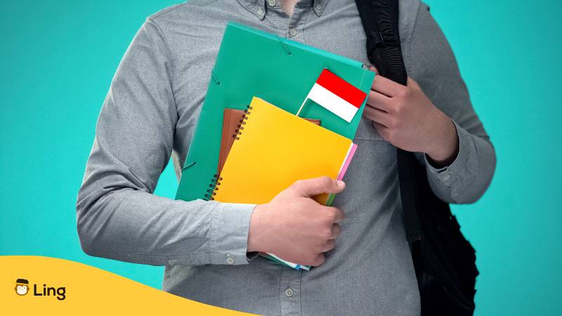 Javanisch Sprachschüler Mit Lernunterlagen