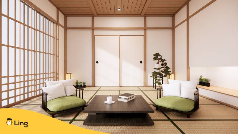 Japanisches Wohnzimmer Im Zen Stil Eingerichtet