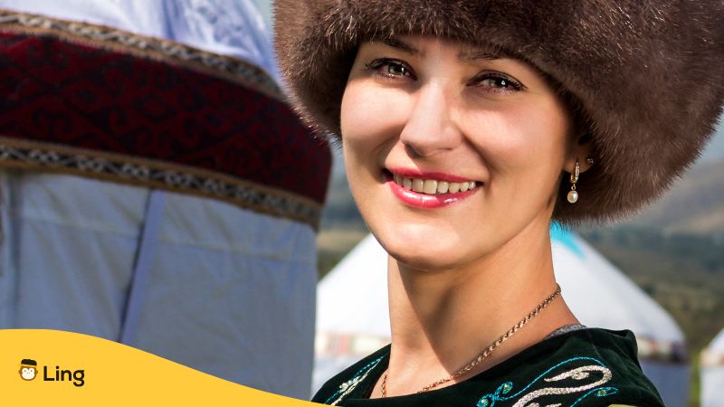 Kazakh Woman Smiling