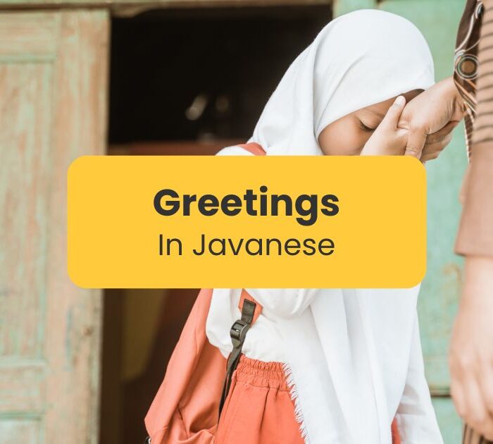 Javanese greetings - Little girl doing the Salim gesture