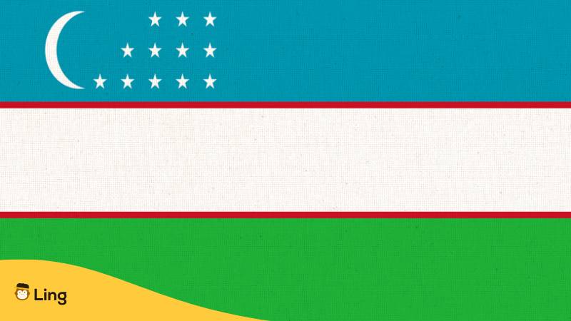 Flagge Von Usbekistan