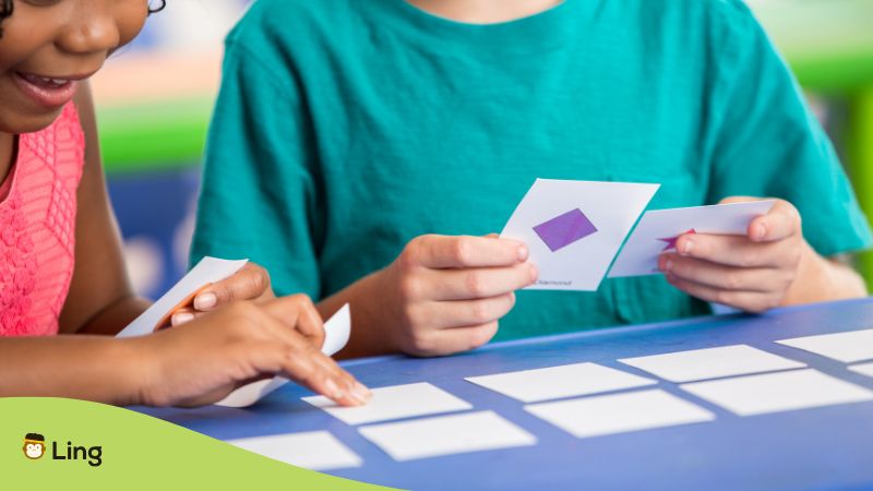 Apps To Learn Somali-Kids Playing With Flashcards