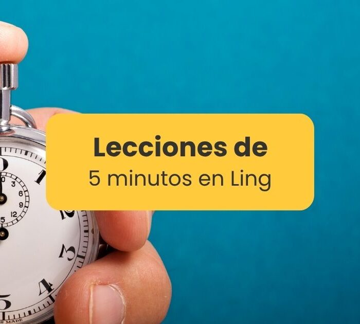 Lecciones de 5 minutos en Ling - Mano sujetando temporizador