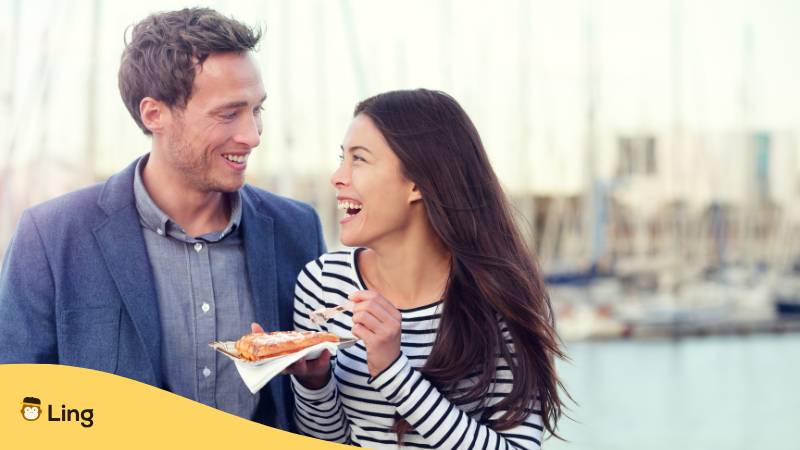 Date Isst Zusammen Süße Waffeln