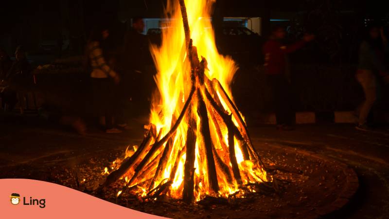 Feuer Am Omihachiman Sagicho Feuerfestival