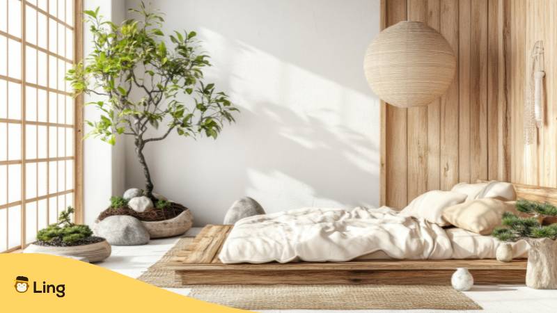 Raum Zum Schlafen Eines Japanischen Hauses