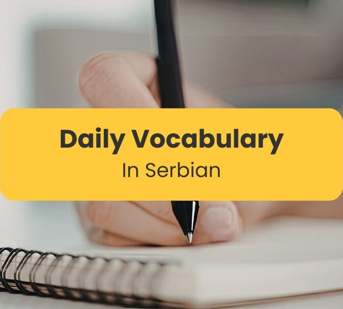 Common daily vocabulary in Serbian - Writing on notebook