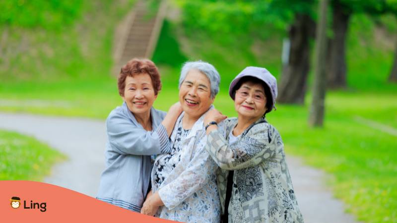 Freundliche Ältere Japanische Damen