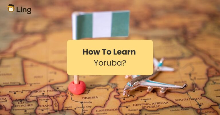 How To Learn Yoruba - Map Of Nigeria With A Miniature Flag And Plane