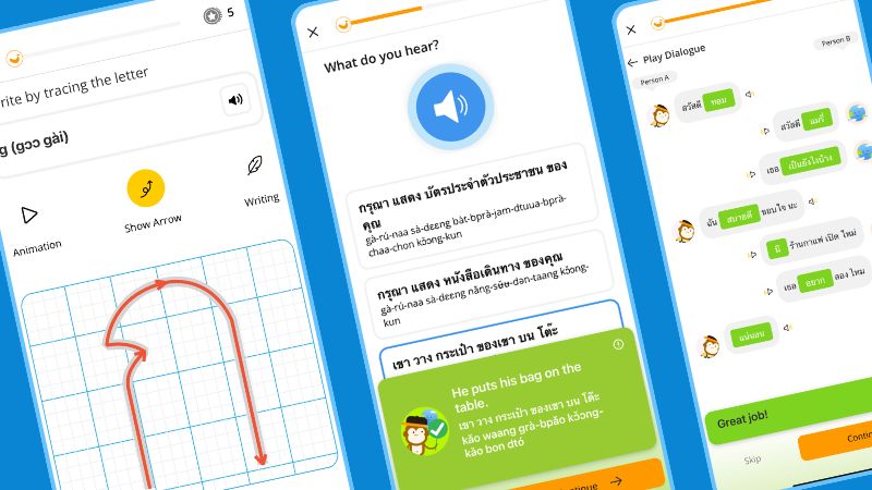 Thai App Lessons In The Ling App
