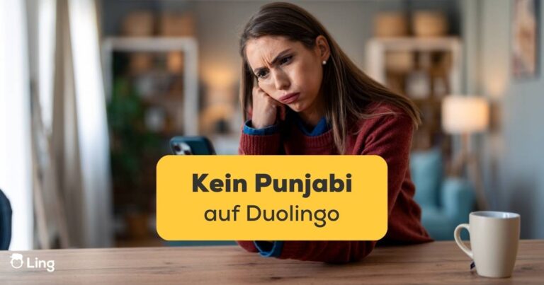Junge Frau Überrascht, Dass Es Kein Punjabi Auf Duolingo Gibt. Entdecke Die Beste Alternative, Um Punjabi Zu Lernen