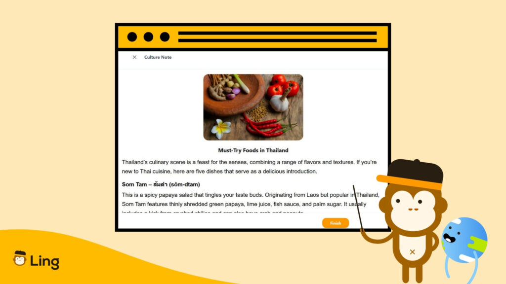 Screenshot Of A Culture Note On The Ling App