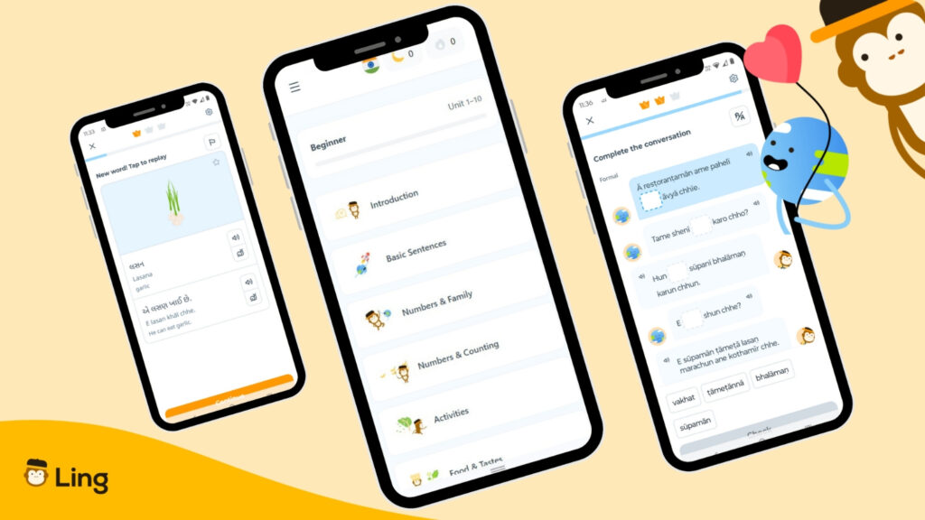 Screenshots Of The Ling App