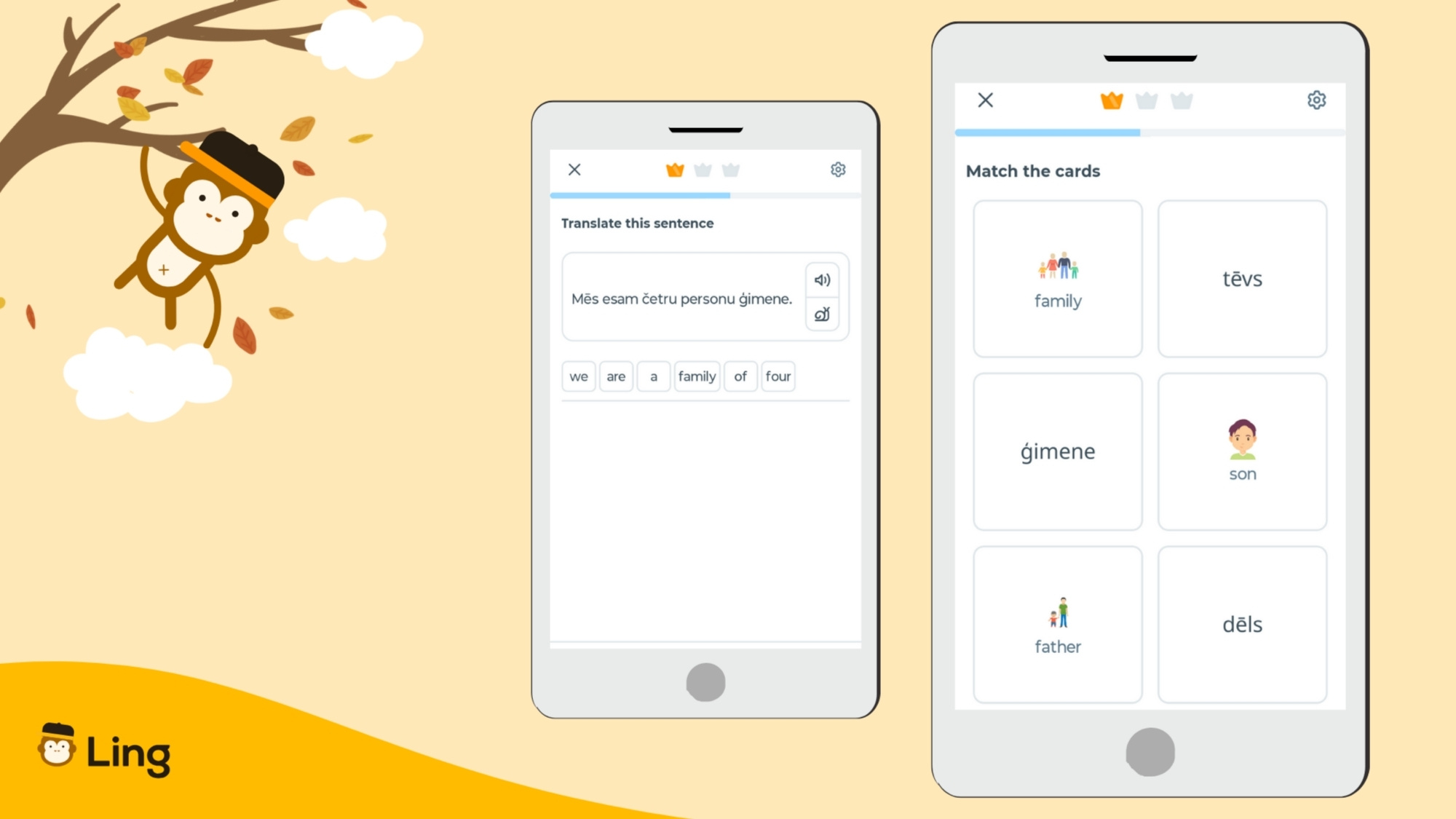 Screenshots Of The Ling App