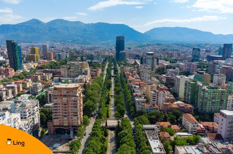 River In Tirana, Albania's Capital City
