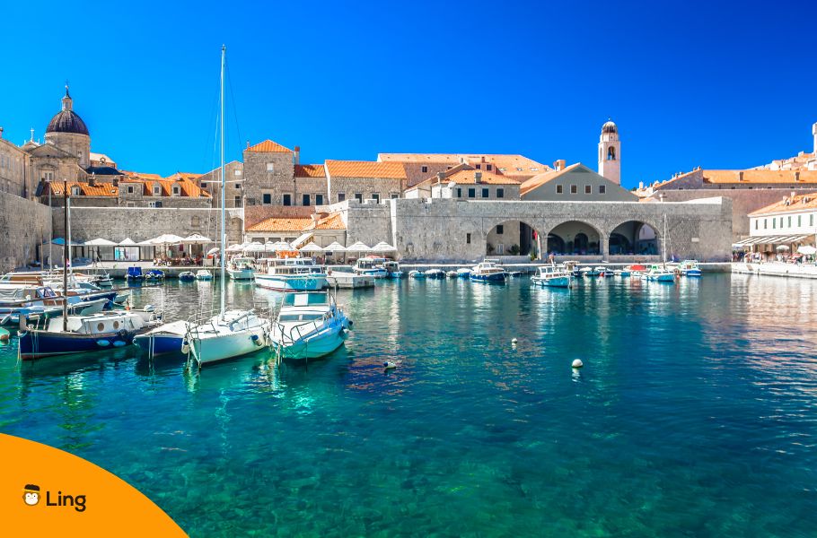 A Waterfront View In Dubrovnik, Croatia