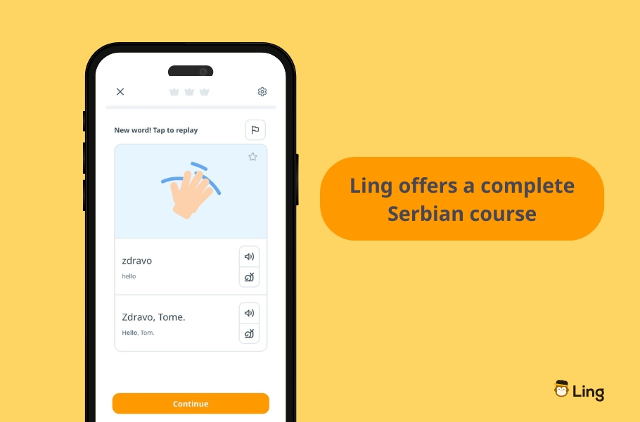 Ling Vs Duolingo Serbian Course Screenshot