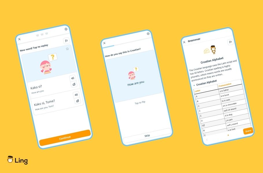 Screenshots Of Ling's Croatian Course