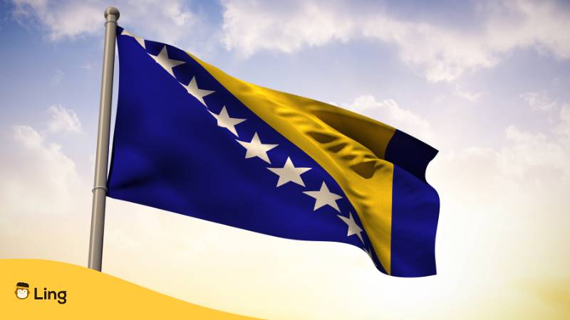 Bosnische Flagge