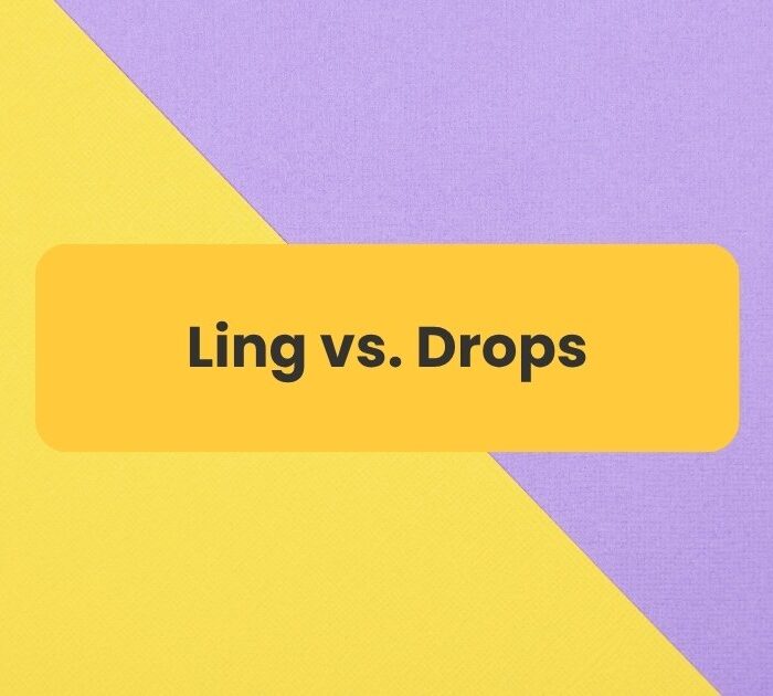 Ling vs. Drops - Fondo amarillo y morado
