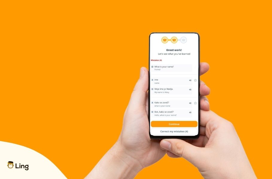 Screenshot Of How Ling Helps You Stay Motivated While Learning Croatian