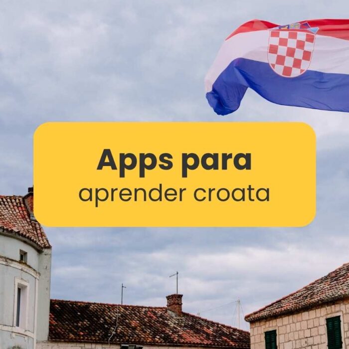 Apps para aprender croata - Bandera de Croacia sobre edificios