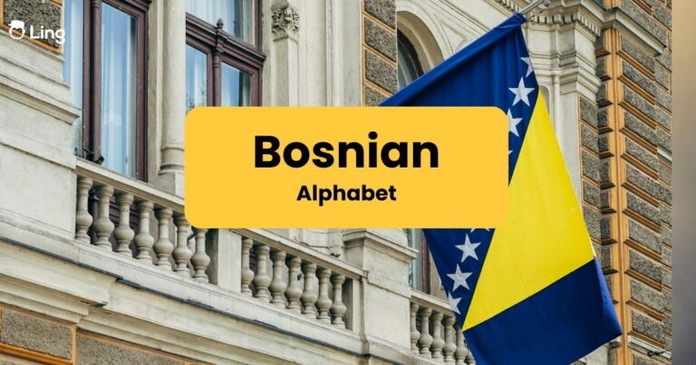 Bosnian Alphabet And Flag