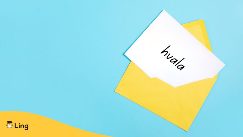 Briefumschlag Worauf „Hvala“ Geschrieben Steht