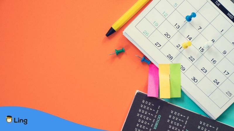 Kalender Auf Dem Tisch, Lernplanerstellung.