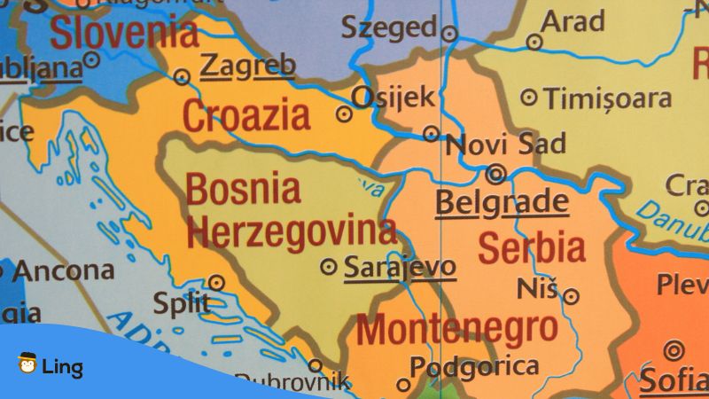 Landkarte Von Der Balkanregion.